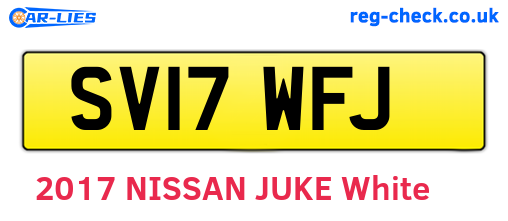 SV17WFJ are the vehicle registration plates.