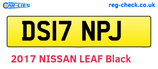 DS17NPJ are the vehicle registration plates.