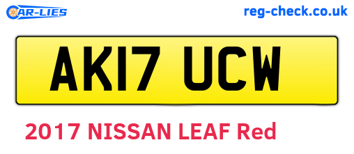 AK17UCW are the vehicle registration plates.
