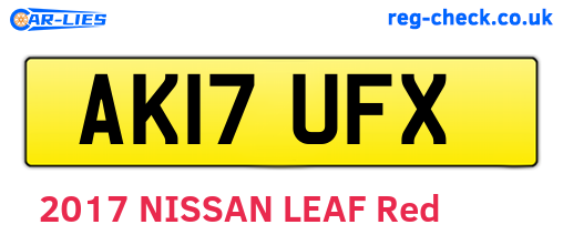 AK17UFX are the vehicle registration plates.