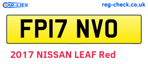 FP17NVO are the vehicle registration plates.