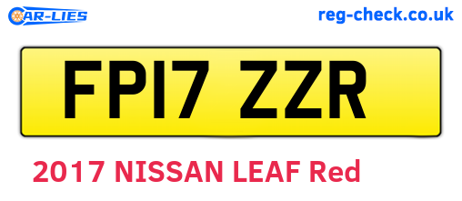 FP17ZZR are the vehicle registration plates.