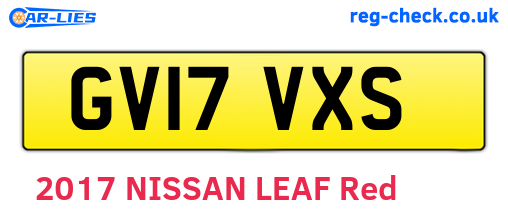 GV17VXS are the vehicle registration plates.