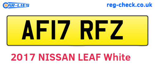 AF17RFZ are the vehicle registration plates.