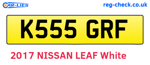 K555GRF are the vehicle registration plates.