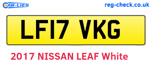 LF17VKG are the vehicle registration plates.