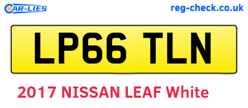 LP66TLN are the vehicle registration plates.