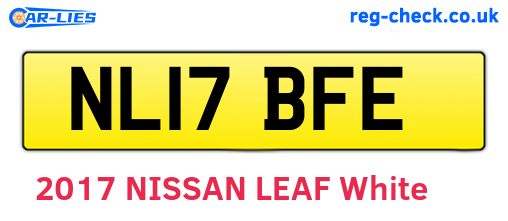 NL17BFE are the vehicle registration plates.