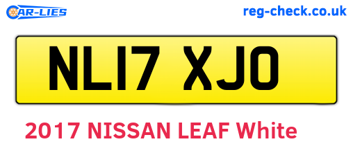 NL17XJO are the vehicle registration plates.