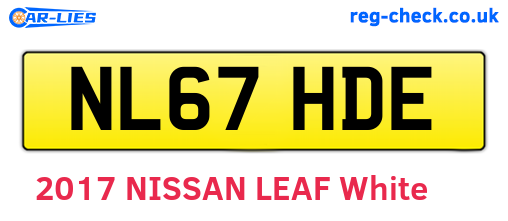 NL67HDE are the vehicle registration plates.