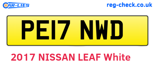 PE17NWD are the vehicle registration plates.