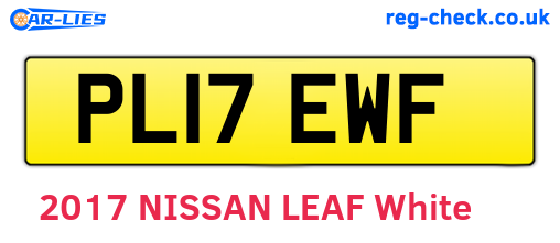 PL17EWF are the vehicle registration plates.