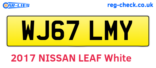 WJ67LMY are the vehicle registration plates.