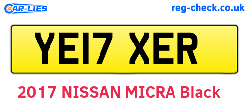 YE17XER are the vehicle registration plates.