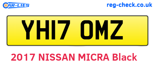 YH17OMZ are the vehicle registration plates.
