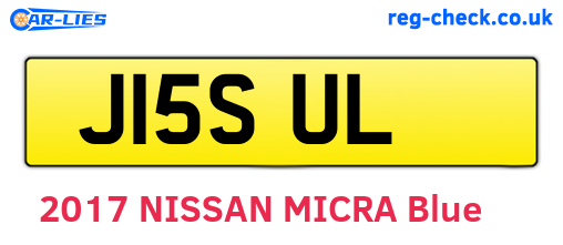 J15SUL are the vehicle registration plates.