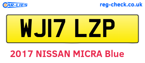 WJ17LZP are the vehicle registration plates.
