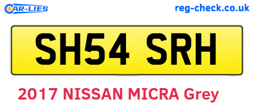 SH54SRH are the vehicle registration plates.