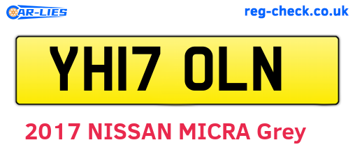 YH17OLN are the vehicle registration plates.