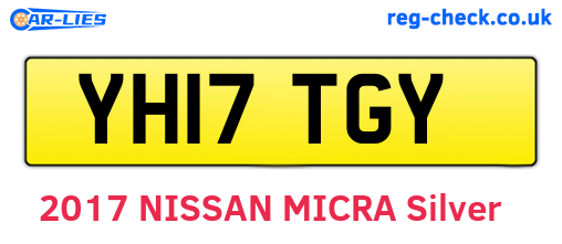 YH17TGY are the vehicle registration plates.
