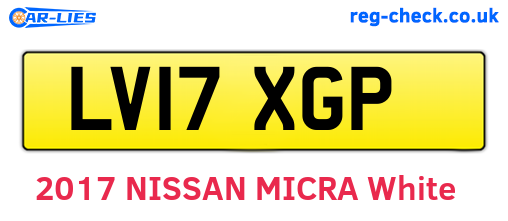 LV17XGP are the vehicle registration plates.