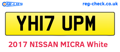 YH17UPM are the vehicle registration plates.