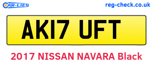 AK17UFT are the vehicle registration plates.