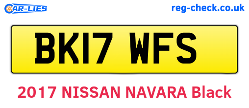 BK17WFS are the vehicle registration plates.
