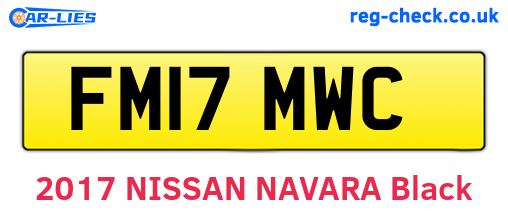 FM17MWC are the vehicle registration plates.