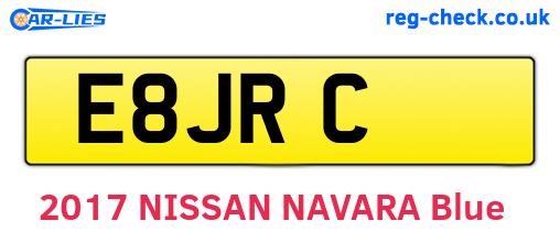 E8JRC are the vehicle registration plates.