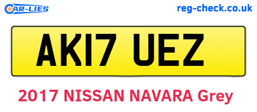 AK17UEZ are the vehicle registration plates.