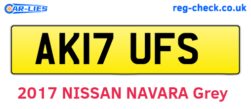 AK17UFS are the vehicle registration plates.