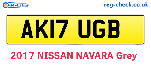 AK17UGB are the vehicle registration plates.