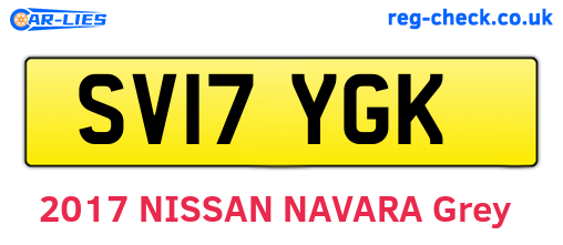 SV17YGK are the vehicle registration plates.