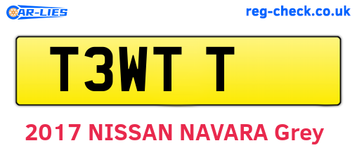 T3WTT are the vehicle registration plates.