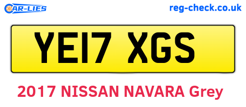 YE17XGS are the vehicle registration plates.