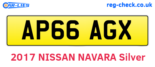 AP66AGX are the vehicle registration plates.
