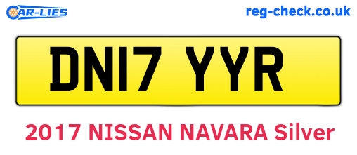 DN17YYR are the vehicle registration plates.