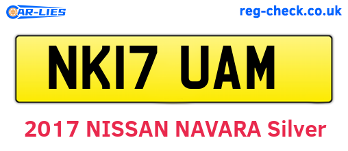NK17UAM are the vehicle registration plates.