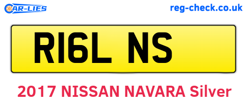 R16LNS are the vehicle registration plates.