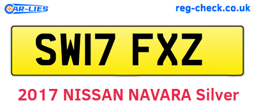SW17FXZ are the vehicle registration plates.