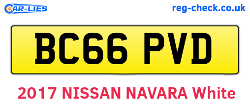 BC66PVD are the vehicle registration plates.