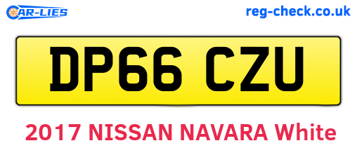 DP66CZU are the vehicle registration plates.