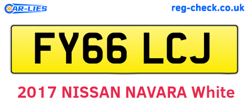 FY66LCJ are the vehicle registration plates.