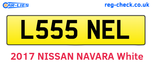 L555NEL are the vehicle registration plates.