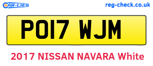 PO17WJM are the vehicle registration plates.