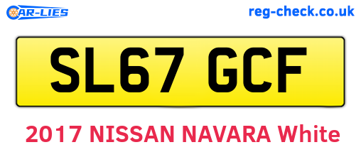 SL67GCF are the vehicle registration plates.