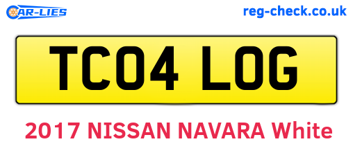 TC04LOG are the vehicle registration plates.