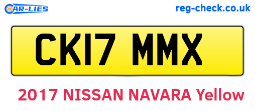 CK17MMX are the vehicle registration plates.