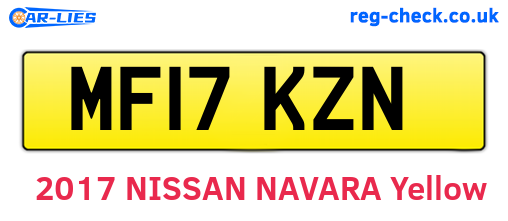 MF17KZN are the vehicle registration plates.